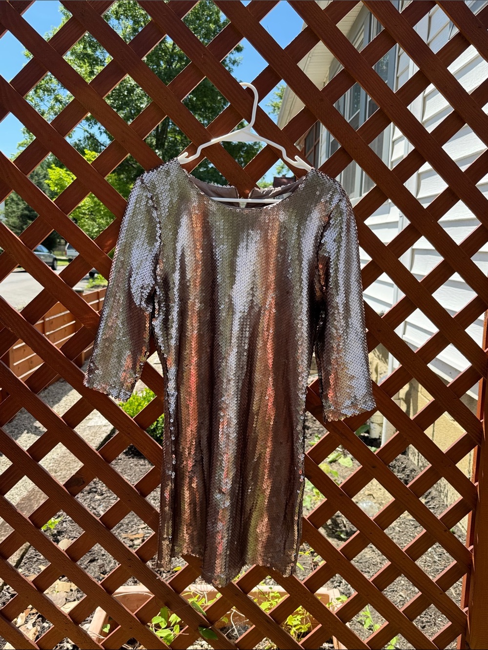 BB Dakota Rose Gold Sequin Mini Dress